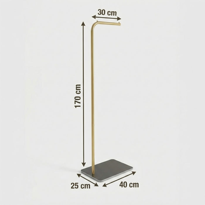 Minimalist Gold L-Shape Coat Rack-170cm