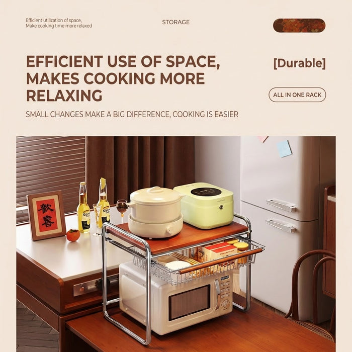 2 Tier Kitchen Baker's Rack Microwave Stand