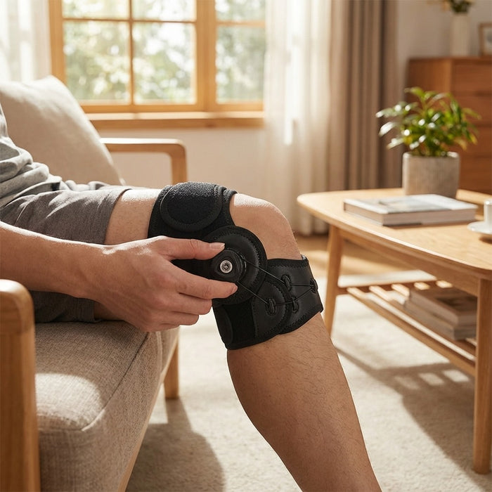 Knee Brace with Rotating Knob