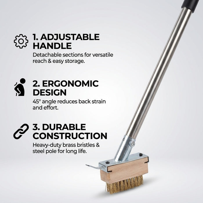 Multi-Section Stainless Steel Crevice Weeding Brush
