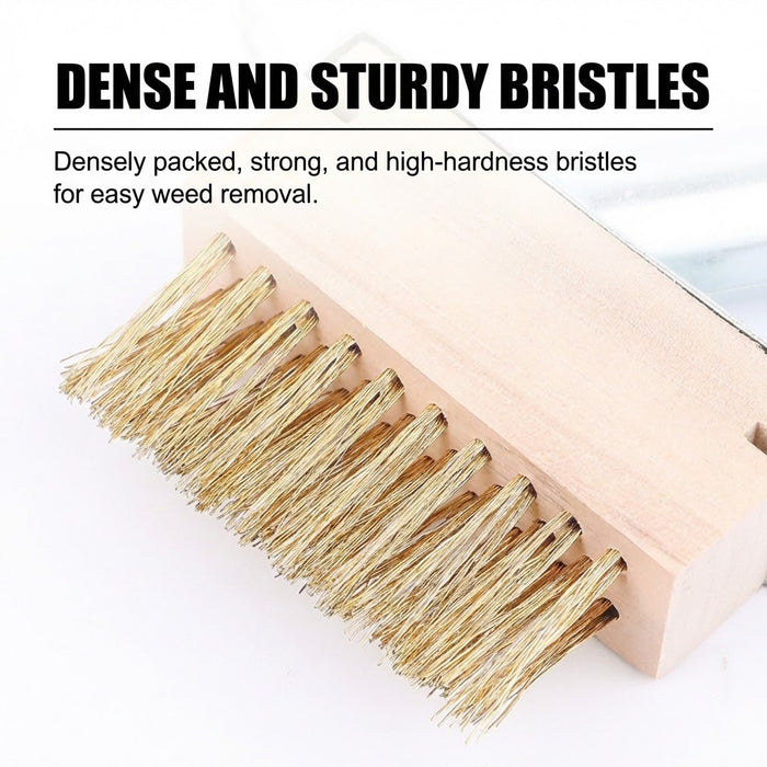 Multi-Section Stainless Steel Crevice Weeding Brush