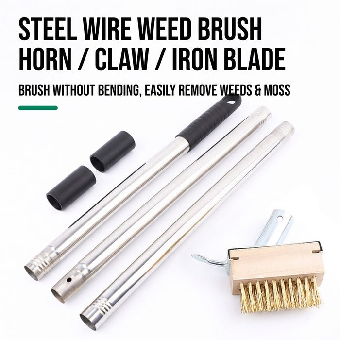 Multi-Section Stainless Steel Crevice Weeding Brush