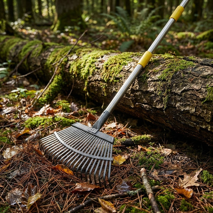25 Tine Adjustable Garden Rake Leaf Rake