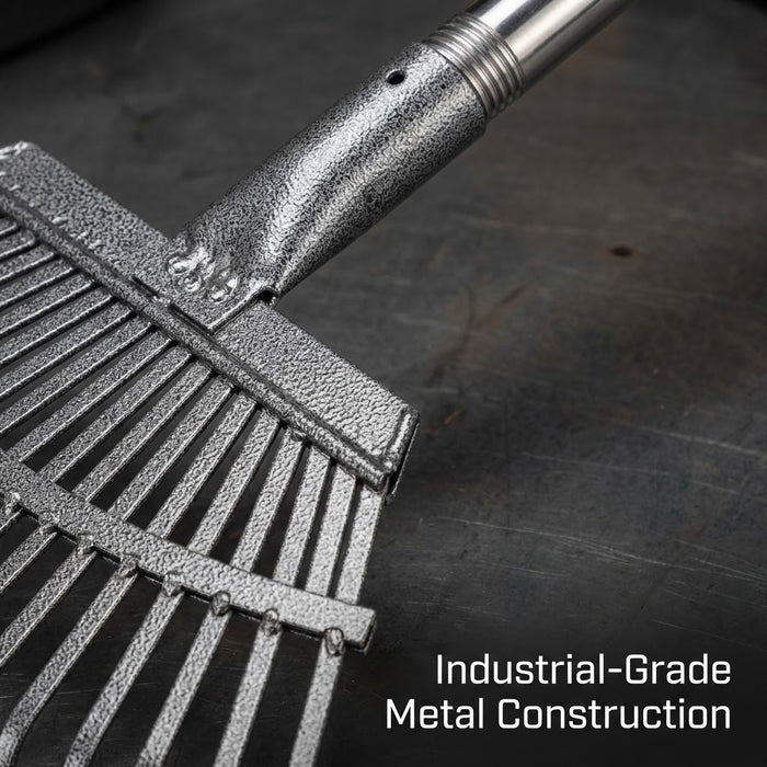 25 Tine Adjustable Garden Rake Leaf Rake