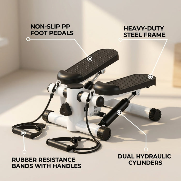 Fitness Stepper with Resistance Bands