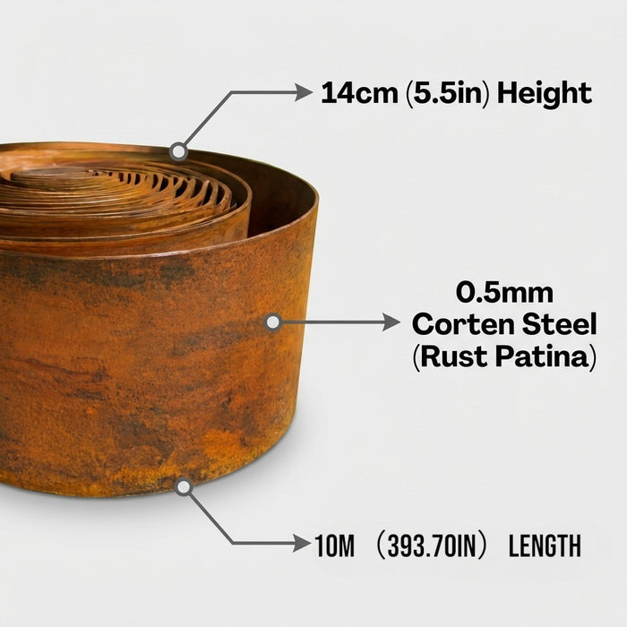 Garden Edging Flexible Rusty Metal Landscape Border