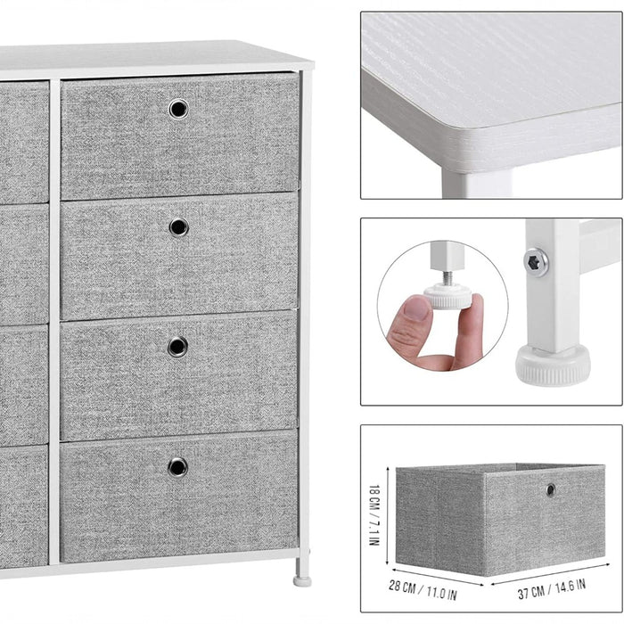 Drawers Steel Frame Fabric Storage Chest