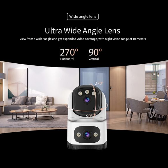 WiFi Dual Lens Security Camera with Colour Night Vision