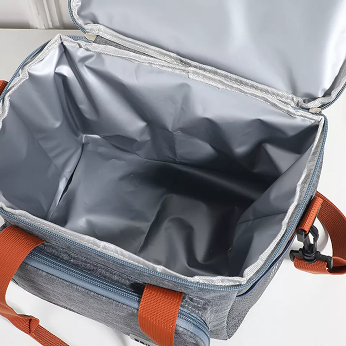 Insulated Lunch Cooler Bag - Grey