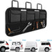 Car backseat organizer with tools on a white background