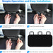 Step-by-step guide on how to install a car seat cover with hands demonstrating each step.