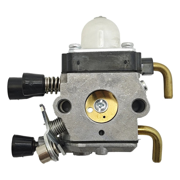Mechanical carburetor on a white background