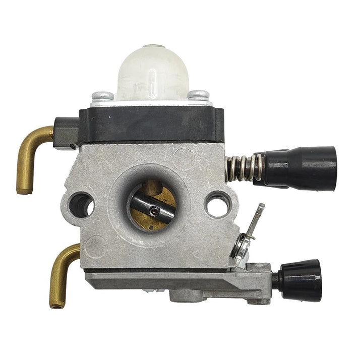 Mechanical carburetor on a white background