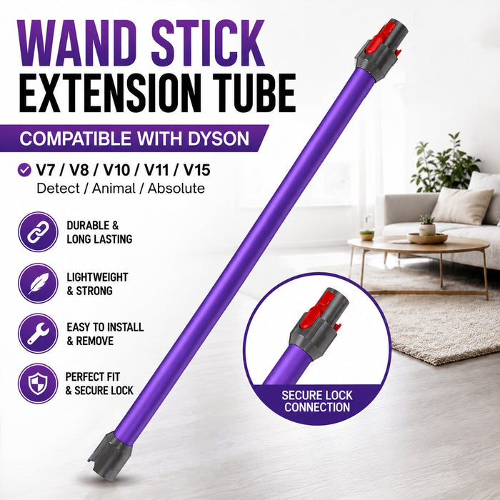 Quick Release Extension Wand for Dyson V7 V8 V10 V11 V15 Vacuum – Purple