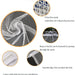 Product details of a mesh material with text on its features and uses.