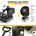 Temperature and heat control system with adjustable controller and features highlighted.