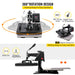 Heat press machine with 360-degree rotation design on a white background