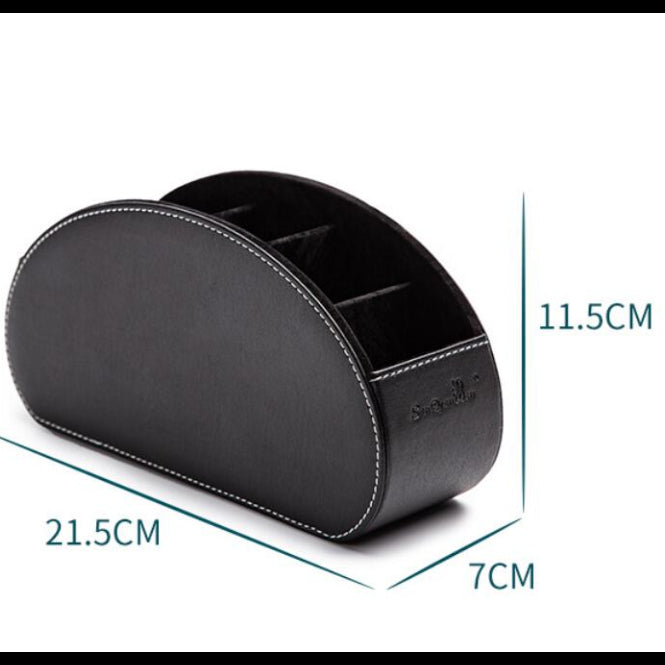 Black compartment organizer with dimensions labeled on a white background