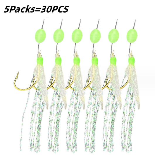 30PCS Sabiki Rigs No.8 Fishing Hook