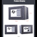 Small electronic safe with digital keypad on a white background