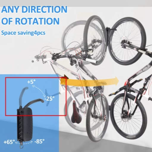 Heavy Duty Swivel Bike Wall Mount Rack 30kg