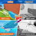 Comparison between a product with 32ft range and automatic sensor versus one with 25ft range and manual adding water.