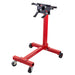 Red engine lift stand on a white background