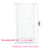White baby gate with measurements on a white background