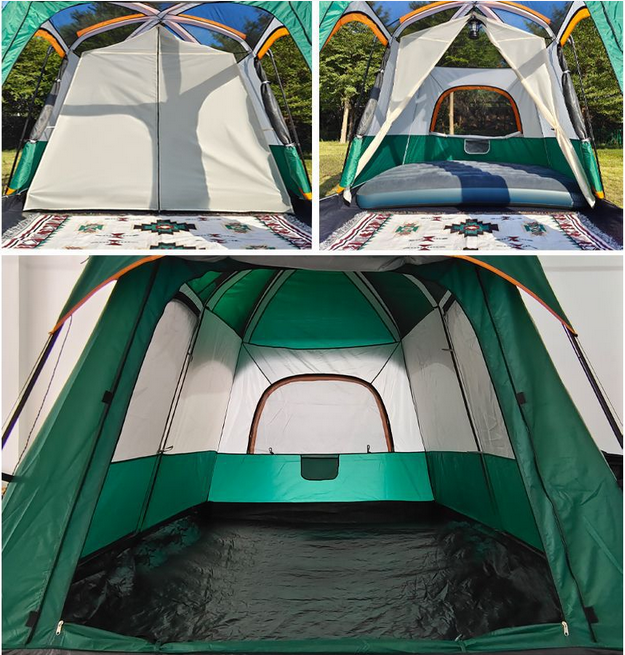 Camping Tent 5-8persons 310x220x190cm Coffee