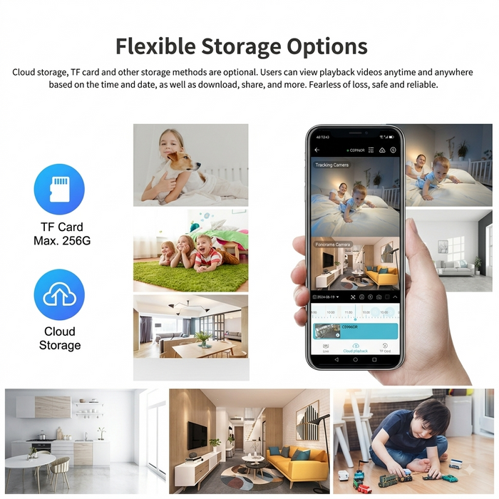Dual Lens WiFi Security Camera with Night Vision