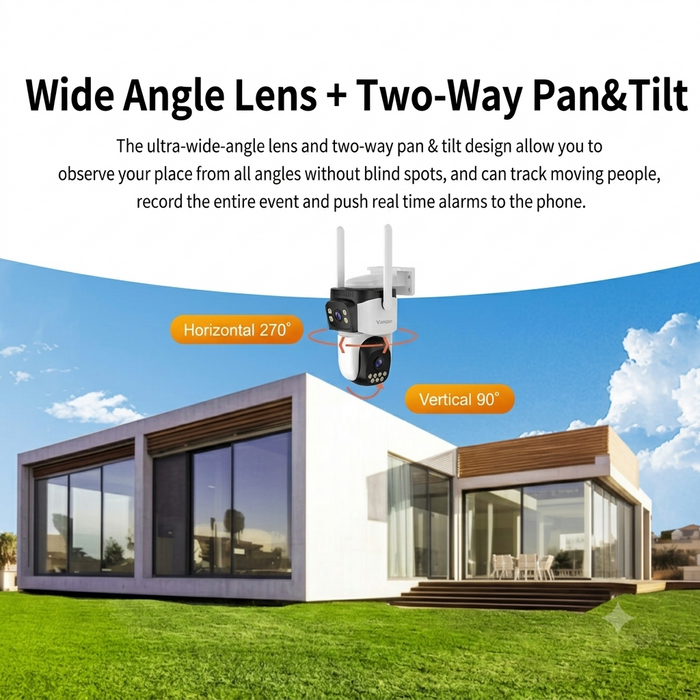 Outdoor WiFi Dual-Lens Security Camera