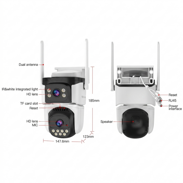 Outdoor WiFi Dual-Lens Security Camera