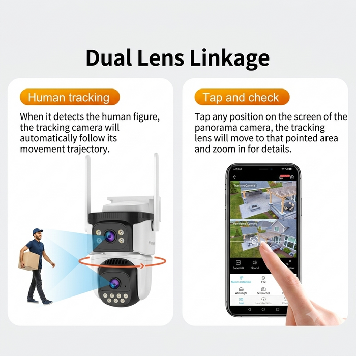 Outdoor WiFi Dual-Lens Security Camera