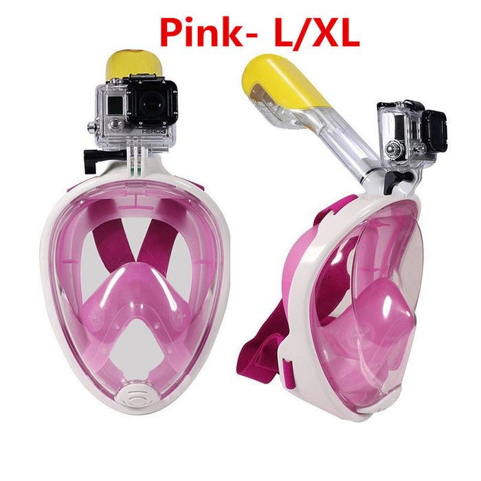 Pink - L/XL Snorkeling Mask Snorkel