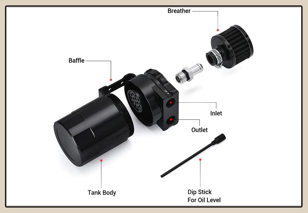 Oil Catch Can with Breather 300ml
