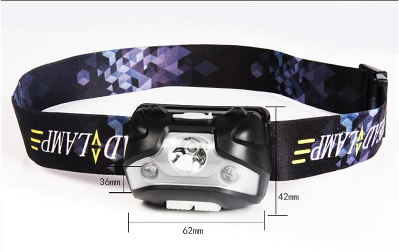 LED Head Torch Fishing Headlight Headlamp Motion Sensor