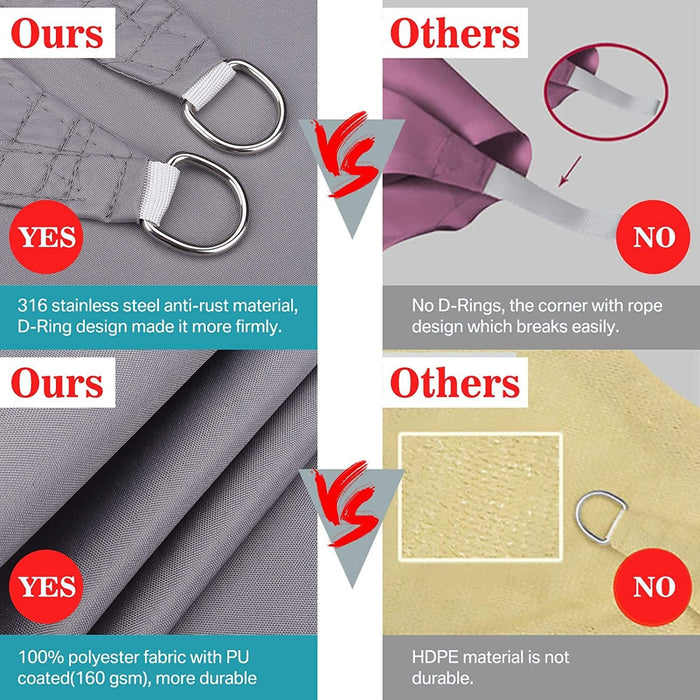 Shade Sail Waterproof 5x5x5m