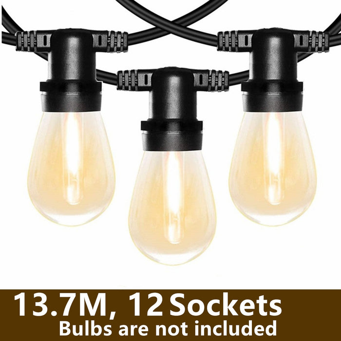 12 Sockets Festoon Party Wedding String Light Outdoor