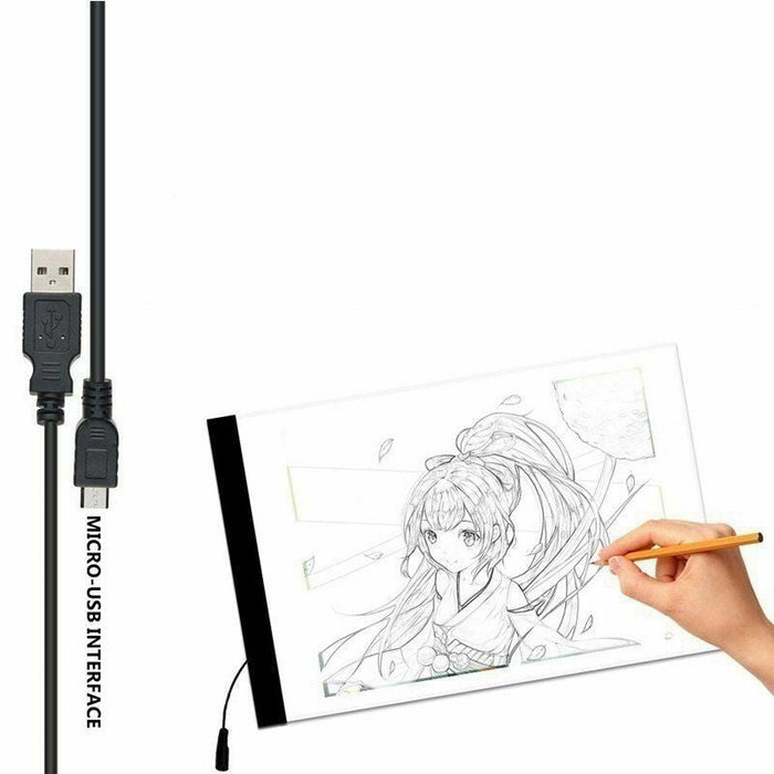A4 LED Light Box Drawing Pad with 3 Brightness Levels