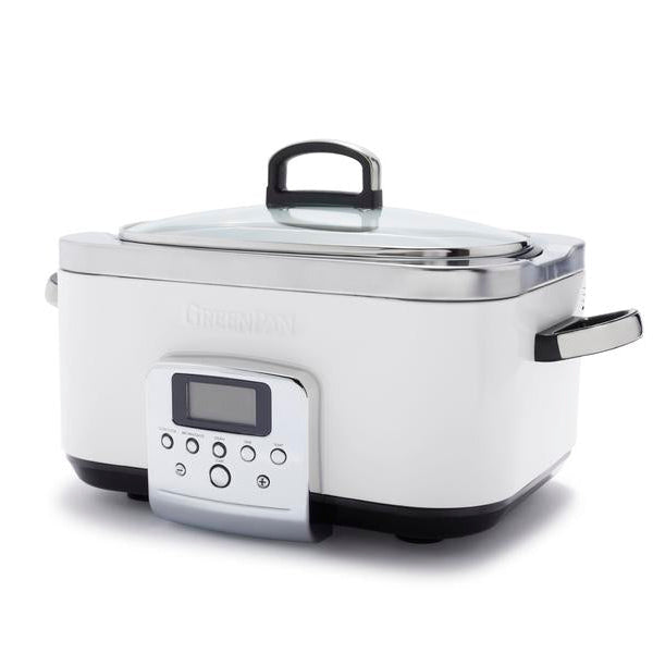 Cloud Cream slow cooker with digital display on a white background