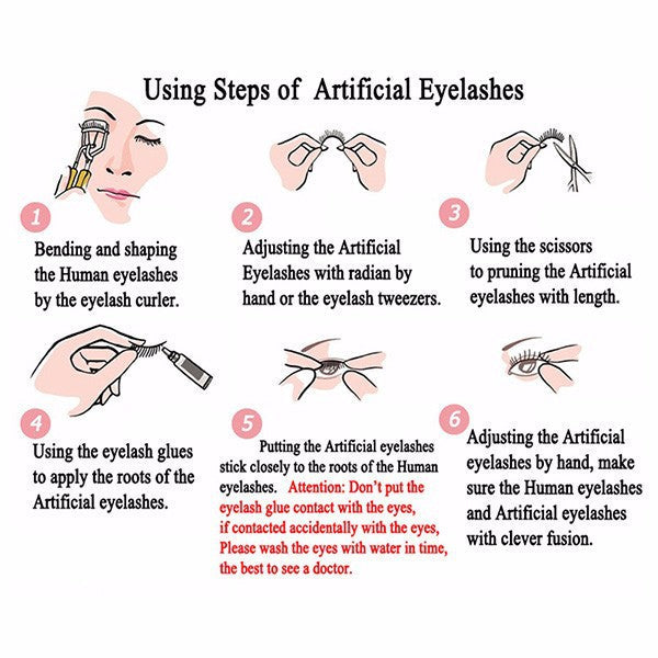 10 Pairs False Fake Eyelashes