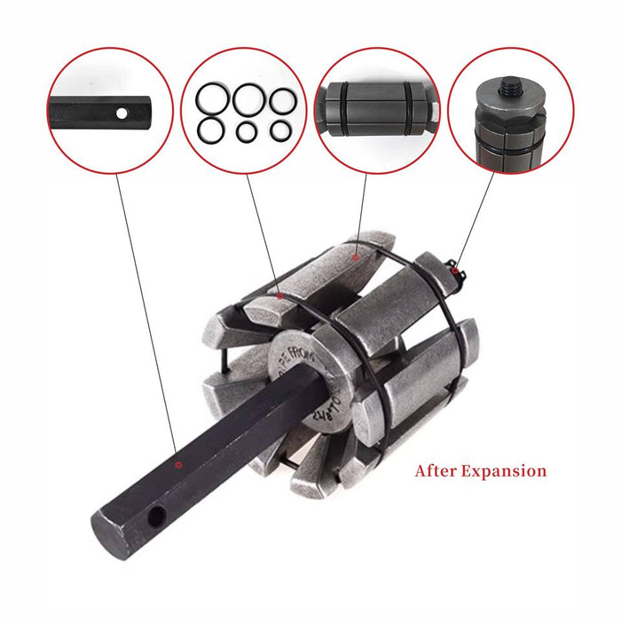 3pcs Muffler Exhaust Expander Tail Pipe Set Pipe Dent Remover Tool Kit