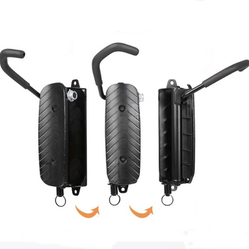Three black wall-mounted hooks with visible screws on a white background