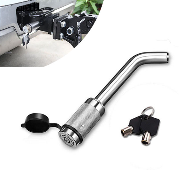 Metallic lock mechanism with keys on a white background