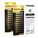 Hoco alkaline batteries in packaging with a close-up of the battery label.