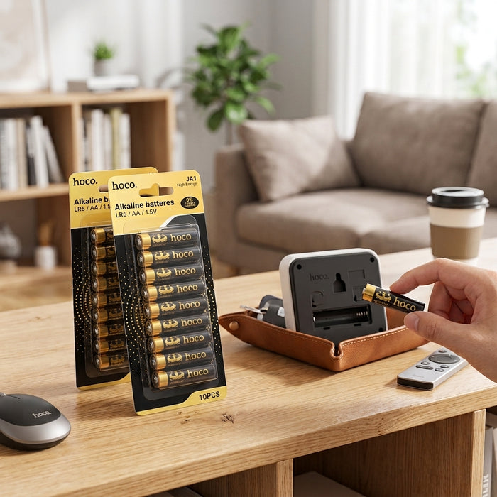 Hoco alkaline batteries in packaging  