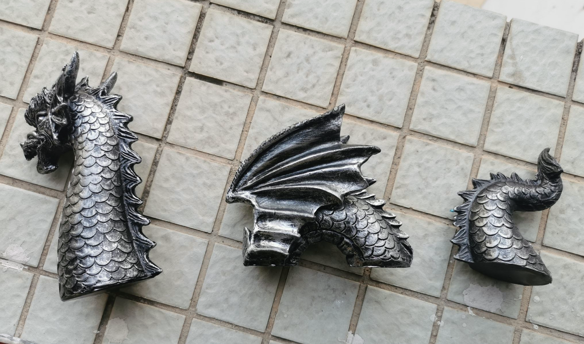 Dragon Garden Statue Decor Gothic Resin Ornament for Outdoor Decor