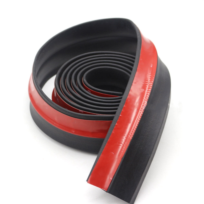 Car Front Bumper Lip Skirt Protector Splitter Body Spoiler Rubber Universal 2.5M