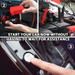 Step-by-step guide on using a car jump starter to start a car.