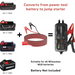 Jump starter kit with batteries and cables on a white background